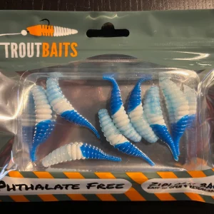 Troutbaits TOCINO Gummiköder Glow Weiß Blau ULFC