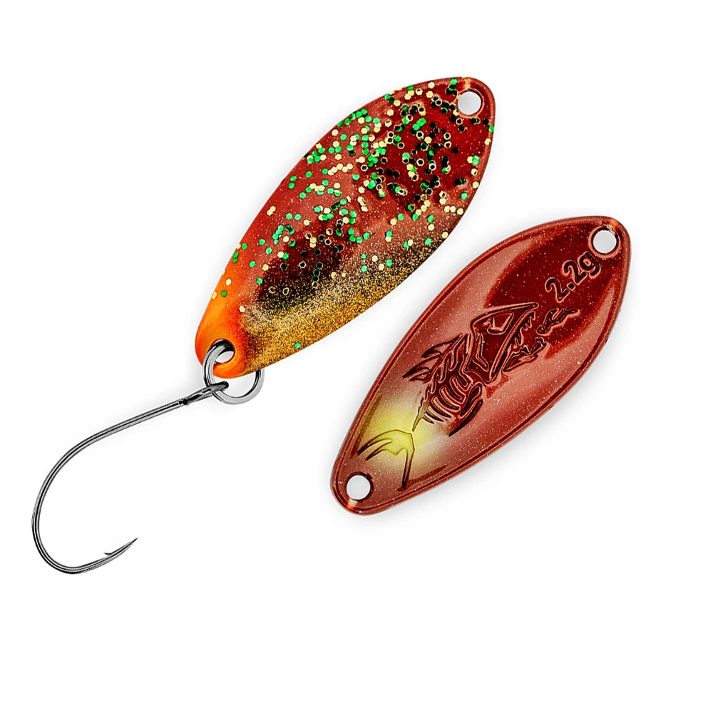 PROBAITS Chronos 2,2 g Spoon – Braun-Glitzer – UV + Neon + Holo
