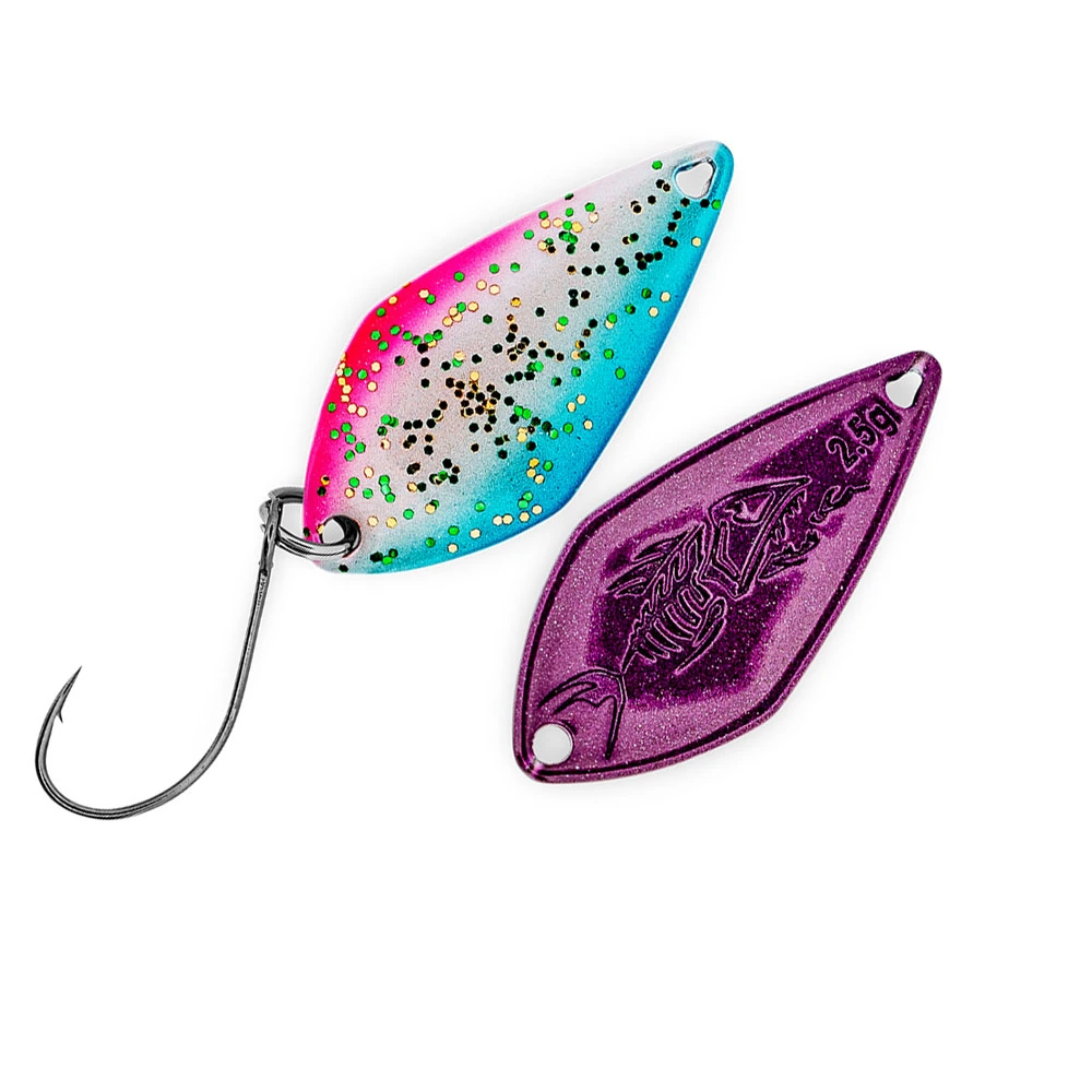 PROBAITS Floki 2,5 g Spoon – Blau-Weiß-Pink – UV + Neon + Holo
