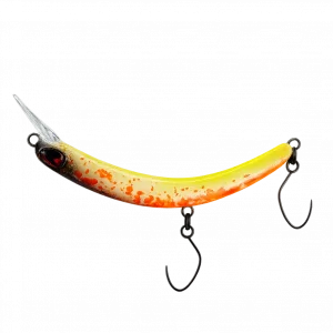 PROBAITS Tumbling Banana Glow UV Schwarz Orange Gelb Forellenköder mit extremem Glow Effekt unter Schwarzlicht