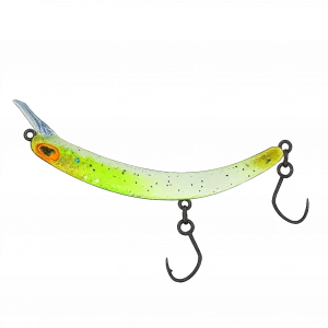 PROBAITS Tumbling Banana Rattling Forellenwobbler Grün Weiß Gold