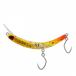 PROBAITS Tumbling Banana Silent 56 mm Forellen Wobbler Gold Weiß Orange