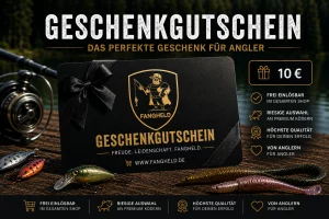 Fangheld Geschenkgutschein 10 Euro für Angler mit Premium Angelködern und Angelzubehör