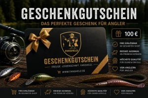 Fangheld Geschenkgutschein 100 Euro für Angler mit Premium Angelködern und Angelzubehör