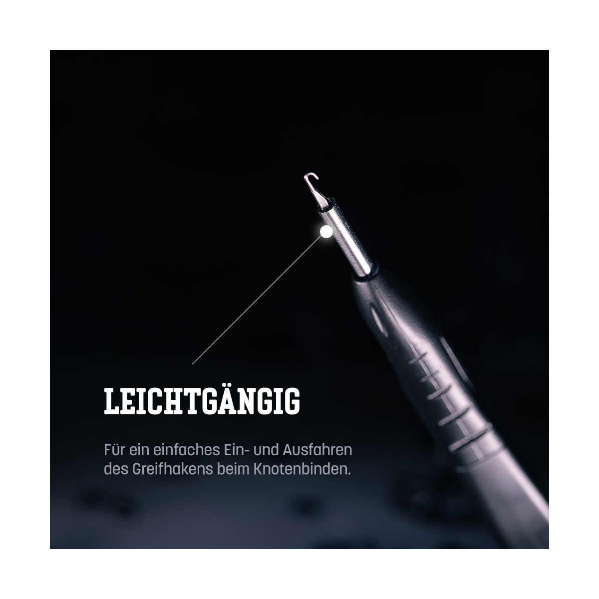 PROBAITS Knotendings mit leichtgängigem Greifhaken zum Knotenbinden