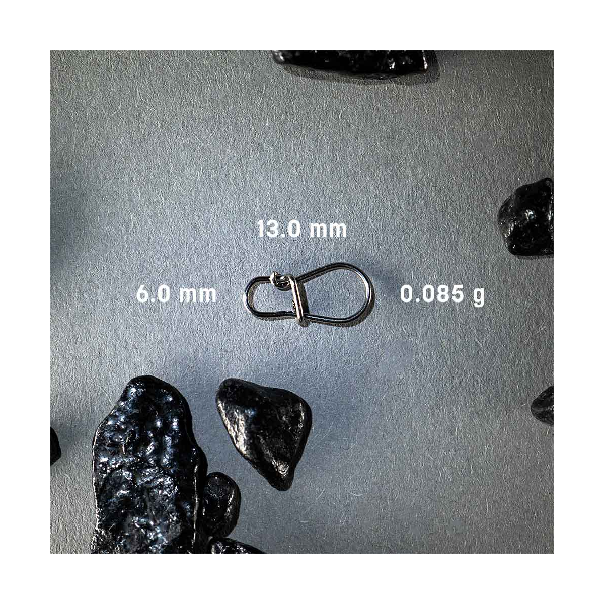PROBAITS Köderclips Größe 0 mit 13 mm Länge 6 mm Breite und 0,085 g Gewicht