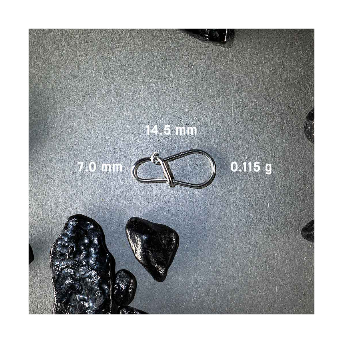 PROBAITS Köderclips Größe 1 mit 14,5 mm Länge und 0,115 g Gewicht