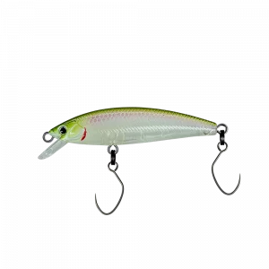 PROBAITS RDX 47 mm Grün Silber Forellenwobbler mit Einzelhaken