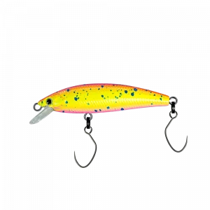 PROBAITS RDX 47 mm Pink Gelb Pink Forellenwobbler mit Einzelhake