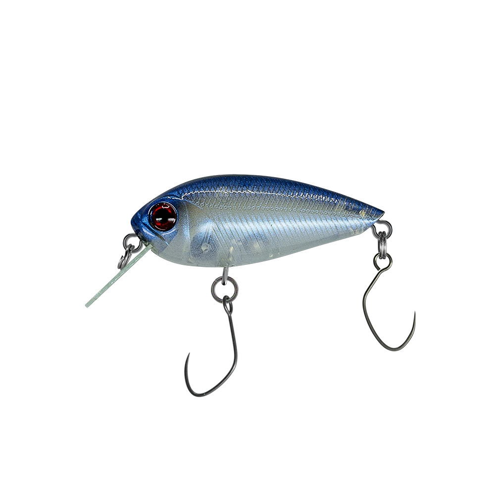 probaits-spader-39mm-blau-silber-forellenwobbler PROBAITS Spader 39 mm Forellenwobbler in Blau Silber mit Rassel