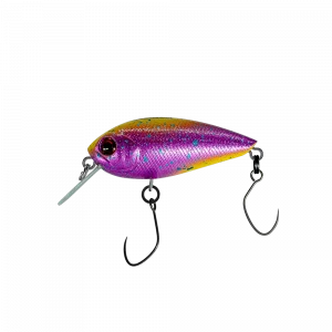 PROBAITS Spader 39 mm Forellenwobbler Gelb Lila Gelb mit Rassel