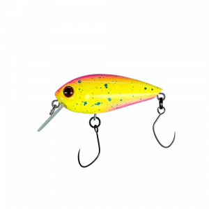 PROBAITS Spader 39 mm Forellenwobbler Pink Gelb Pink mit Rassel