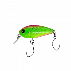 PROBAITS Spader 39 mm Forellenwobbler Pink Grün Pink mit Rassel