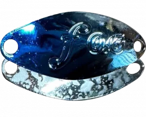 Velvet Arts Forte 0,6 g Spoon #07 Blue Silver für Trout Area und Forellenangeln