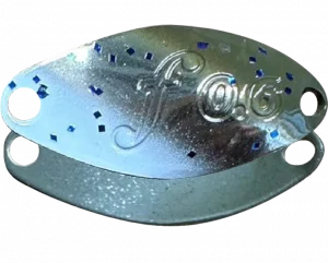 Velvet Arts Forte 0,6 g Spoon #06 UV Silver Olive für Trout Area und Forellenangeln