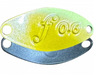 Velvet Arts Forte 0,6 g Spoon #11 Pearl Yellow Brown für Trout Area und Forellenangeln