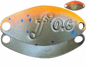 Velvet Arts Forte 0,6 g Spoon #34 Glow Orange Band für Trout Area und Forellenangeln
