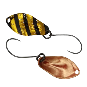 GOD HANDS Jriya 0,8 g FA01 Forellenspoon in Gold-Schwarz und Kupfer