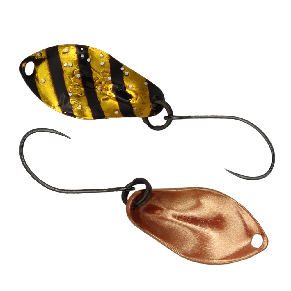 GOD HANDS Jriya 0,8 g FA01 Forellenspoon in Gold-Schwarz und Kupfer